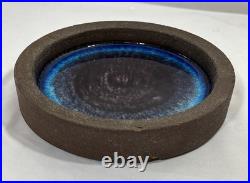 Vintage Danish Fritte Glaze Bowl by Richard Manz for Knabstrup MCM Art Pottery