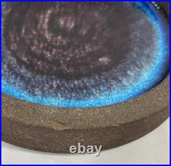 Vintage Danish Fritte Glaze Bowl by Richard Manz for Knabstrup MCM Art Pottery