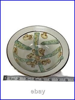 Vintage Davila Brodsky 1978 Mushroom Asparagus Studio Pottery Soup Bowl