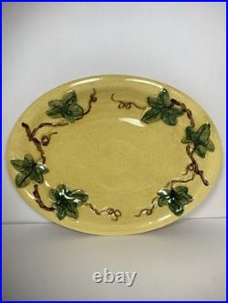 Vintage DeForest of California Soup Tureen Full Set Yellow Ivy Motif Mid Century