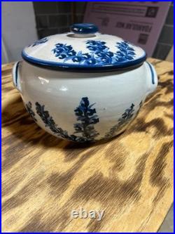 Vintage Dorchester Pottery Blueberry Covered Dish Bowl Stoneware