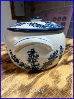 Vintage Dorchester Pottery Blueberry Covered Dish Bowl Stoneware