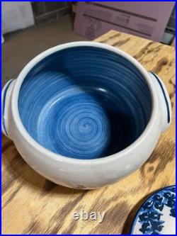 Vintage Dorchester Pottery Blueberry Covered Dish Bowl Stoneware