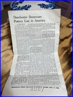 Vintage Dorchester Pottery Blueberry Covered Dish Bowl Stoneware