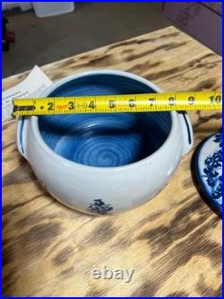 Vintage Dorchester Pottery Blueberry Covered Dish Bowl Stoneware