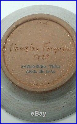 Vintage Douglas Ferguson Signed Pigeon Forge/Gatlinburg Pottery Ashtray/Bowl 9