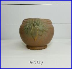 Vintage Early 1930's Nelson Mccoy Pottery Planter Bowl Leaf & Berry Design