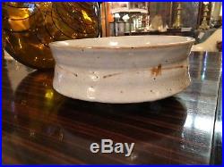 Vintage Early 1990s Warren Mackenzie Shino Glaze Drop Rim Bowl Studio Pottery