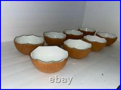 Vintage Ed Langbein Coconut Dessert Bowls Set Of 8
