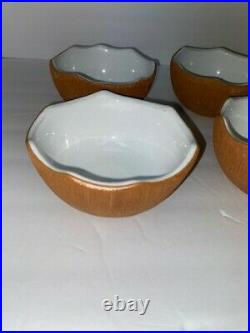 Vintage Ed Langbein Coconut Dessert Bowls Set Of 8