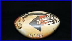 Vintage Elva Nampeyo Hopi Pueblo c. 20th cen. Traditional Polychrome Pottery Bowl
