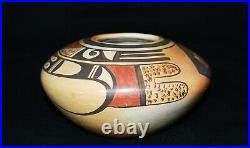 Vintage Elva Nampeyo Hopi Pueblo c. 20th cen. Traditional Polychrome Pottery Bowl