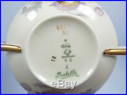 Vintage Epiag Pastelle 8 Cream Soup Bowls & Saucers & 10 Bread Plates