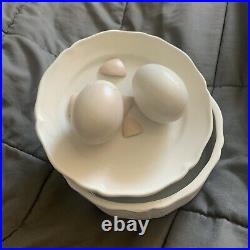 Vintage Este Ceramiche Tiffany & Co Italy Trompe L'Oeil Egg Saucer Box Porcelain
