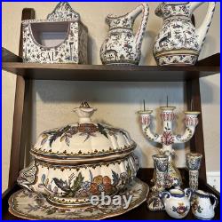 Vintage Estrela de Conimbriga Portugal Hand Painted Large Tureen 43 SEC XVII IB