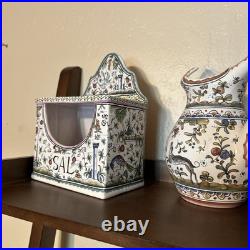 Vintage Estrela de Conimbriga Portugal Hand Painted Large Tureen 43 SEC XVII IB