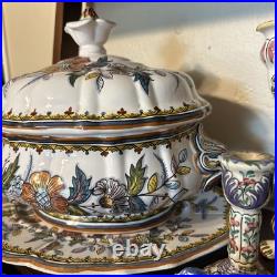 Vintage Estrela de Conimbriga Portugal Hand Painted Large Tureen 43 SEC XVII IB