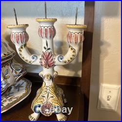 Vintage Estrela de Conimbriga Portugal Hand Painted Large Tureen 43 SEC XVII IB