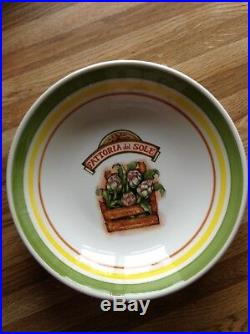 Vintage FATTORIA del SOLE 5 piece Pasta Bowl Set Rare Made in Italy