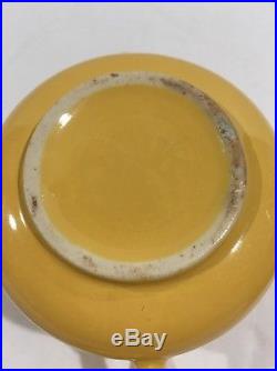 Vintage FIESTA Ware Promotional Yellow Sugar Bowl WithLid & Creamer Set 1940-1943