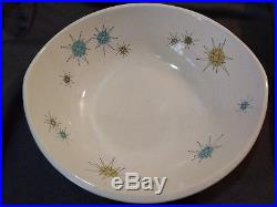 Vintage FRANCISCAN China Starburst Atomic Pattern Large Salad Serving Bowl Rare