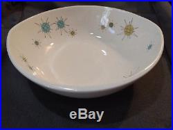 Vintage FRANCISCAN China Starburst Atomic Pattern Large Salad Serving Bowl Rare