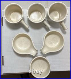 Vintage Fabrik Seattle Pottery Jim McBride Speckled Stoneware Mugs Creamer Bowl