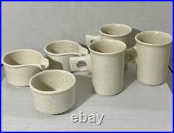 Vintage Fabrik Seattle Pottery Jim McBride Speckled Stoneware Mugs Creamer Bowl
