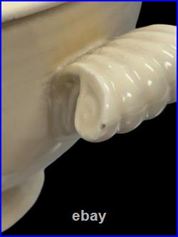 Vintage Fiesta Covered Onion Soup Ivory Flat Bottom Fiestaware Wear