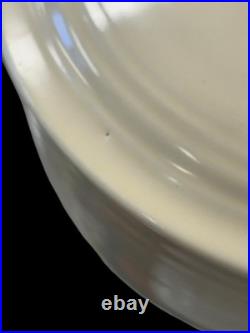 Vintage Fiesta Covered Onion Soup Ivory Flat Bottom Fiestaware Wear