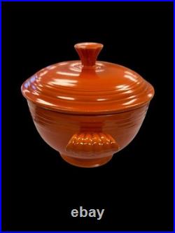 Vintage Fiesta Covered Onion Soup Red Fiestaware- Wear