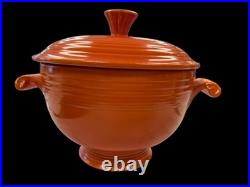 Vintage Fiesta Covered Onion Soup Red Fiestaware- Wear