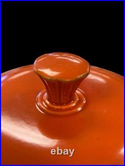 Vintage Fiesta Covered Onion Soup Red Fiestaware- Wear
