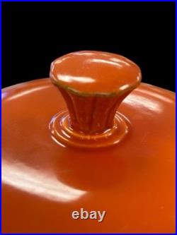 Vintage Fiesta Covered Onion Soup Red Fiestaware- Wear
