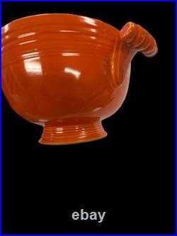 Vintage Fiesta Covered Onion Soup Red Fiestaware- Wear