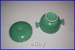 Vintage Fiesta Green Covered Onion Soup Bowl