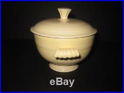 Vintage Fiesta Ivory Covered Onion Soup Bowl RARE