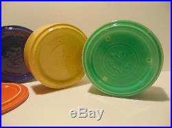Vintage Fiesta Refrigerator Stacking Bowls 3 Bowls & Lid Yellow Green Blue mg