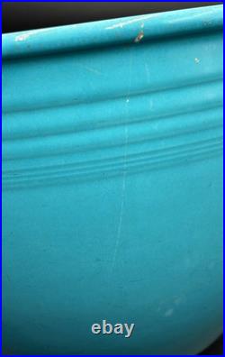 Vintage Fiesta TURQUOISE #7 NESTING BOWL with BOTTOM INNER RINGS Mixing 1936 Chips