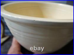 Vintage Fiesta Ware Ivory #4 Mixing Bowl with Rings Very Good Used Condition