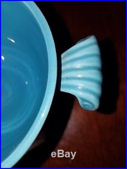 Vintage Fiesta sugar bowl original Turquoise glaze Circa 1938