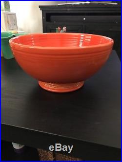 Vintage Fiestaware Footed Salad/Punch Bowl in Red