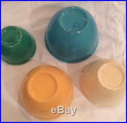 Vintage Fiestaware Nesting Bowls #4-7
