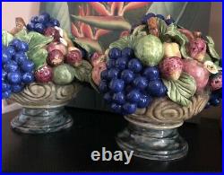 Vintage Freeman Leidy Majolica Ceramic Fruit Sculptures 81/2