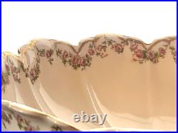 Vintage French Haviland Limoge Pink Roses Footed Serving Bowl Set Of 3 (69)