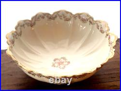 Vintage French Haviland Limoge Pink Roses Footed Serving Bowl Set Of 3 (69)