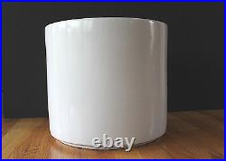 Vintage Gainy Pottery Architectural Vessel Gloss White 13 x12 NICE