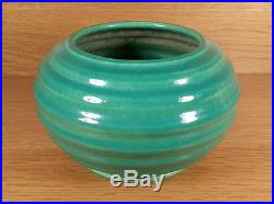 Vintage Garden City Handthrown Ring Ringed Rose Bowl Vase California Art Pottery
