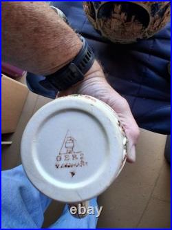 Vintage Gerz German Castle Stoneware Punch Bowl Set. Excellent Condition