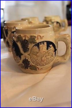 Vintage Gerz Porcelain Punch Bowl Set with 8 Mugs